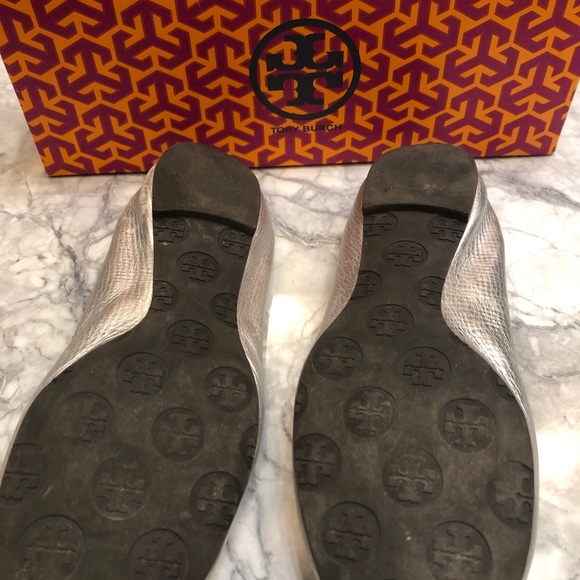 Tory Burch Silver Flats - Picture 2 of 2